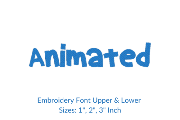 Animated Font Embroidery Design for Small Shops