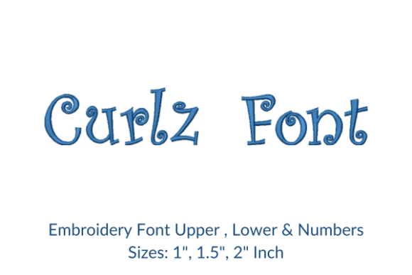 Curlz Fonts Embroidery Design for Personalized Gifts