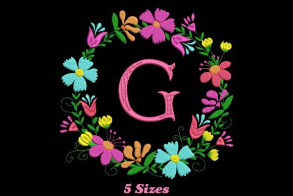 Flower Alphabet Letter G Embroidery Review