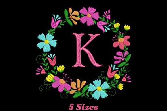 Flower Alphabet Letter K Embroidery Review