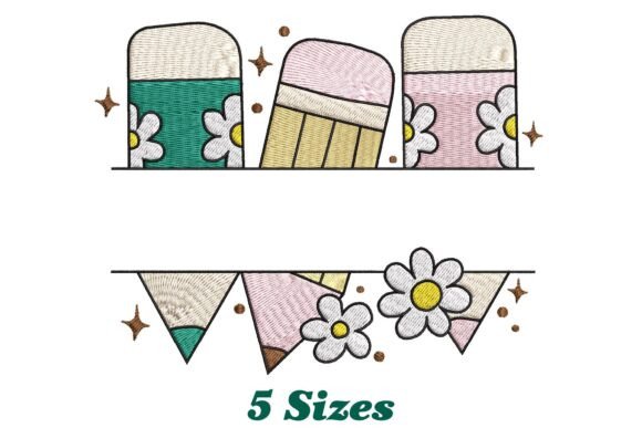 Pencils with Flowers: A Creative Fabrica Embroidery Review